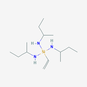 molecular formula C14H33N3Si B12686058 N,N',N''-Tris(1-methylpropyl)-1-vinylsilanetriamine CAS No. 93777-91-4