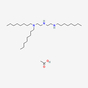 molecular formula C30H65N3O2 B12686129 N,N-Dioctyl-N'-(2-(octylamino)ethyl)ethylenediamine acetate CAS No. 93839-41-9