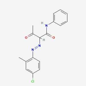 molecular formula C17H16ClN3O2 B12686194 2-[(4-Chloro-O-tolyl)azo]-3-oxo-N-phenylbutyramide CAS No. 81705-13-7