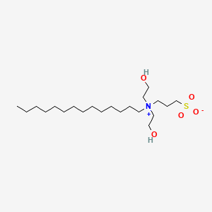 molecular formula C21H45NO5S B12686245 Bis(2-hydroxyethyl)(3-sulphonatopropyl)tetradecylammonium CAS No. 93841-10-2