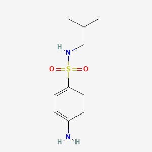 molecular formula C10H16N2O2S B1268625 4-氨基-N-异丁基苯磺酰胺 CAS No. 53668-36-3