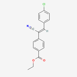 molecular formula C18H14ClNO2 B12686254 Ethyl 4-(2-(4-chlorophenyl)-1-cyanovinyl)benzoate CAS No. 6273-33-2