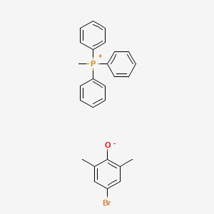 molecular formula C27H26BrOP B12686258 4-bromo-2,6-dimethylphenolate;methyl(triphenyl)phosphanium CAS No. 93839-50-0