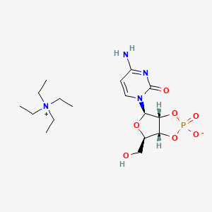 molecular formula C17H31N4O7P B12686276 Cytidine, cyclic 2',3'-(hydrogen phosphate), ion(1-), N,N,N-triethylethanaminium CAS No. 39980-90-0