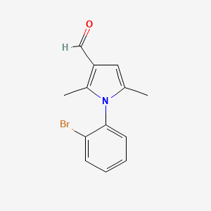 molecular formula C13H12BrNO B1268628 1-(2-bromophenyl)-2,5-dimethyl-1H-pyrrole-3-carbaldehyde CAS No. 662154-13-4