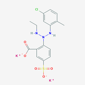molecular formula C16H16ClK2N3O5S B12686310 Dipotassium 2-(3-(5-chloro-2-tolyl)-1-ethyltriazen-2-yl)-5-sulphonatobenzoate CAS No. 83249-46-1