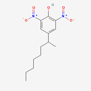 molecular formula C14H20N2O5 B12686312 4-(1-Methylheptyl)-2,6-dinitrophenol CAS No. 4095-54-9