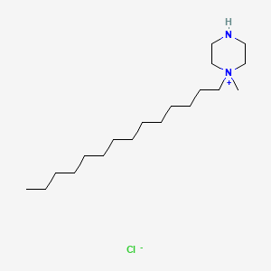 molecular formula C19H41ClN2 B12686347 1-Methyl-1-tetradecylpiperazinium chloride CAS No. 109647-43-0