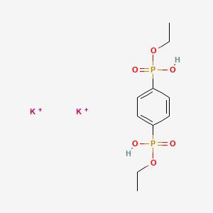 molecular formula C10H16K2O6P2+2 B12686385 Dipotassium P,P'-diethyl p-phenylenebisphosphonate CAS No. 84605-01-6