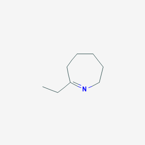 molecular formula C8H15N B12686398 7-Ethyl-3,4,5,6-tetrahydro-2H-azepine CAS No. 3338-04-3