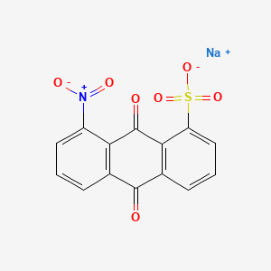 molecular formula C14H6NNaO7S B12686414 Sodium 9,10-dihydro-8-nitro-9,10-dioxoanthracenesulphonate CAS No. 60274-90-0