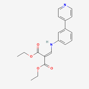 molecular formula C19H20N2O4 B12686420 Diethyl (((3-(4-pyridyl)phenyl)amino)methylene)malonate CAS No. 40034-45-5