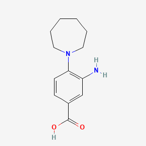 molecular formula C13H18N2O2 B1268643 3-Amino-4-(azepan-1-yl)benzoic acid CAS No. 693805-72-0