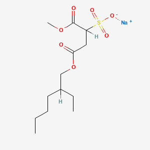 molecular formula C13H23NaO7S B12686435 Butanedioic acid, sulfo-, 4-(2-ethylhexyl) 1-methyl ester, sodium salt CAS No. 83930-08-9