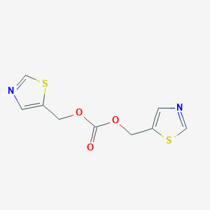 molecular formula C9H8N2O3S2 B12686455 Bis(thiazol-5-ylmethyl) Carbonate CAS No. 1370406-84-0