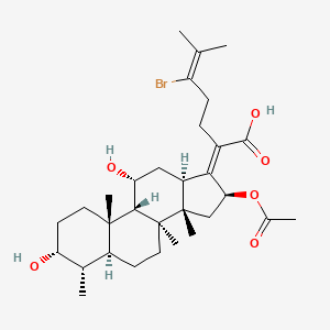 molecular formula C31H47BrO6 B12686516 Zibrofusidic acid CAS No. 827603-95-2