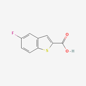 molecular formula C9H5FO2S B1268652 5-Fluoro-1-benzothiophene-2-carboxylic acid CAS No. 70060-13-8