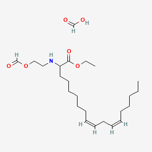 molecular formula C24H43NO6 B12686522 2-((2-(Formyloxy)ethyl)amino)ethyl (9Z,12Z)-octadeca-9,12-dienoate, formate CAS No. 93839-07-7