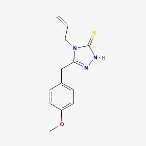 molecular formula C13H15N3OS B1268654 4-allyl-5-(4-methoxybenzyl)-4H-1,2,4-triazole-3-thiol CAS No. 69198-37-4