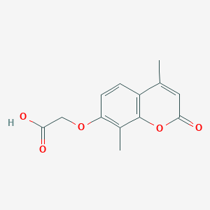 molecular formula C13H12O5 B1268656 [(4,8-dimethyl-2-oxo-2H-chromen-7-yl)oxy]acetic acid CAS No. 160600-35-1