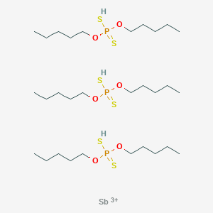 molecular formula C30H69O6P3S6Sb+3 B12686561 Antimony tris(O,O-dipentyl) tris(dithiophosphate) CAS No. 15874-50-7