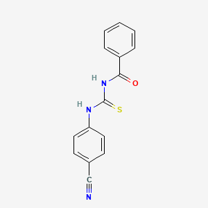 molecular formula C15H11N3OS B1268657 1-Benzoyl-3-(4-cyanophenyl)thiourea CAS No. 1448-64-2