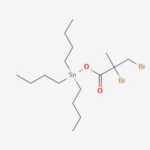 molecular formula C16H32Br2O2Sn B12686587 Tributyl[(2,3-dibromo-2-methylpropionyl)oxy]stannane CAS No. 84837-25-2