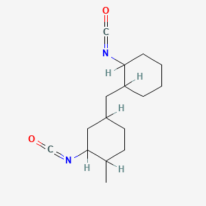 molecular formula C16H24N2O2 B12686598 2-Isocyanato-4-[(2-isocyanatocyclohexyl)methyl]-1-methylcyclohexane CAS No. 93805-53-9