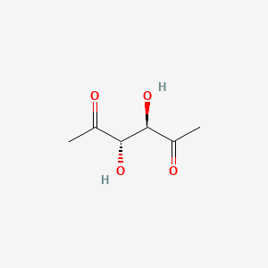 molecular formula C6H10O4 B12686610 erythro-2,5-Hexodiulose, 1,6-dideoxy- CAS No. 36871-95-1