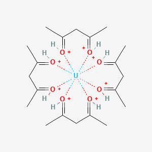 molecular formula C20H40O8U+8 B12686619 Tetrakis(pentane-2,4-dionato-O,O')uranium CAS No. 65137-03-3