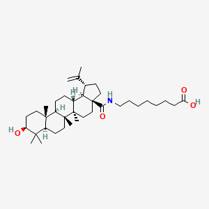 molecular formula C38H63NO4 B12686656 Octanoic acid, 8-(((3beta)-3-hydroxy-28-oxolup-20(29)-en-28-yl)amino)- CAS No. 150840-29-2