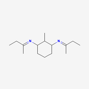 molecular formula C15H28N2 B12686692 N,N'-Bis(1-methylpropylidene)-2-methylcyclohexane-1,3-diamine CAS No. 93859-09-7
