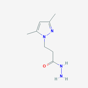 molecular formula C8H14N4O B1268670 3-(3,5-二甲基-1H-吡唑-1-基)丙酰肼 CAS No. 313050-27-0