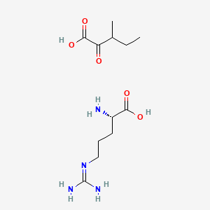 molecular formula C12H24N4O5 B12686717 L-Arginine mono(3-methyl-2-oxovalerate) CAS No. 72090-04-1
