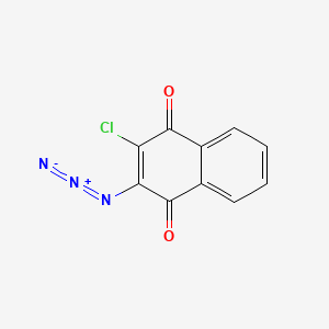 molecular formula C10H4ClN3O2 B12686719 2-azido-3-chloronaphthalene-1,4-dione CAS No. 15707-35-4