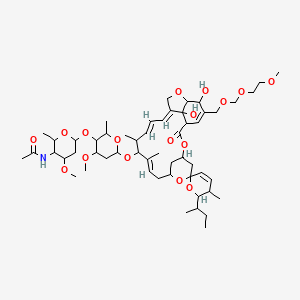 molecular formula C54H83NO17 B12686731 Avermectin A1a, 4''-(acetylamino)-5-O-demethyl-4''-deoxy-26-((2-methoxyethoxy)methoxy)-, (4''R)- CAS No. 148865-00-3