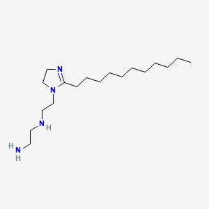 molecular formula C18H38N4 B12686745 N-(2-(4,5-Dihydro-2-undecyl-1H-imidazol-1-yl)ethyl)ethylenediamine CAS No. 42966-04-1