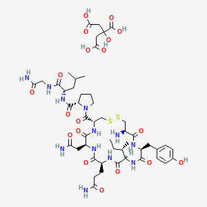 molecular formula C49H74N12O19S2 B12686758 Oxytocin citrate CAS No. 74499-03-9