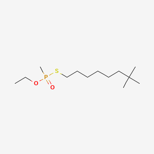molecular formula C13H29O2PS B12686761 Phosphonothioic acid, methyl-, S-(7,7-dimethyloctyl) O-ethyl ester CAS No. 1068-39-9