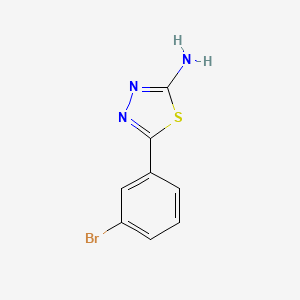 molecular formula C8H6BrN3S B1268678 5-(3-溴苯基)-1,3,4-噻二唑-2-胺 CAS No. 108656-65-1