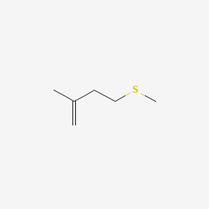 molecular formula C6H12S B12686798 1-Butene, 2-methyl-4-(methylthio)- CAS No. 5952-75-0