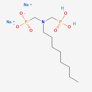 molecular formula C10H23NNa2O6P2 B12686889 Disodium dihydrogen ((octylimino)bis(methylene))bisphosphonate CAS No. 94087-48-6