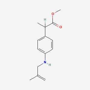 molecular formula C14H19NO2 B12686897 Methyl 2-(4-((2-methylallyl)amino)phenyl)propionate CAS No. 54362-72-0
