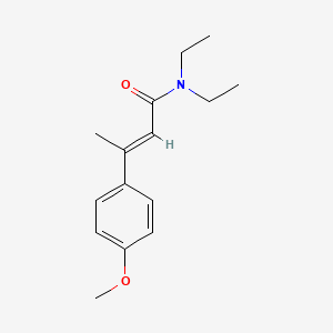 molecular formula C15H21NO2 B12686902 N,N-Diethyl-3-(4-methoxyphenyl)-2-butenamide CAS No. 90316-39-5