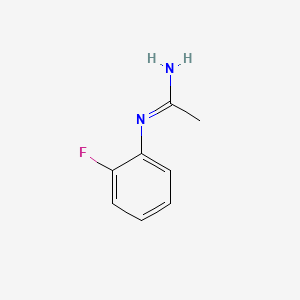 molecular formula C8H9FN2 B12686916 Ethanimidamide, N-(2-fluorophenyl)- CAS No. 87356-46-5