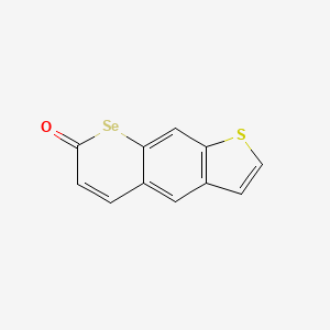 molecular formula C11H6OSSe B12686930 7H-Selenino(3,2-f)-1-benzothiophen-7-one CAS No. 143810-61-1