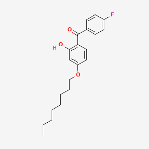 molecular formula C21H25FO3 B12686978 4-Fluorophenyl 2-hydroxy-4-(octoxy)phenyl ketone CAS No. 84794-99-0
