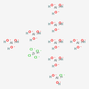 molecular formula Al8Cl5H23O23Zr B12686990 Octaaluminium zirconium pentachloride tricosahydroxide CAS No. 98106-54-8
