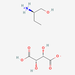molecular formula C8H17NO7 B12687004 (S)-1-(Hydroxymethyl)propylammonium hydrogen (R-(R*,R*))-tartrate CAS No. 26293-35-6