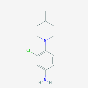 molecular formula C12H17ClN2 B1268701 3-Chloro-4-(4-methylpiperidin-1-yl)aniline CAS No. 626208-15-9